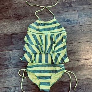 Justice Striped Swimsuit